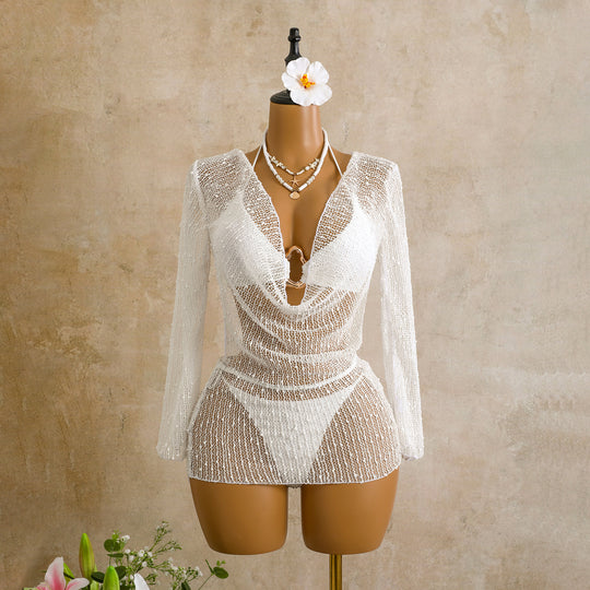 Damen Transparente Badekleid R&B