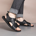 Herren Atmungsaktive Leder-Sandalen mit verstellbarem Riemen R&B