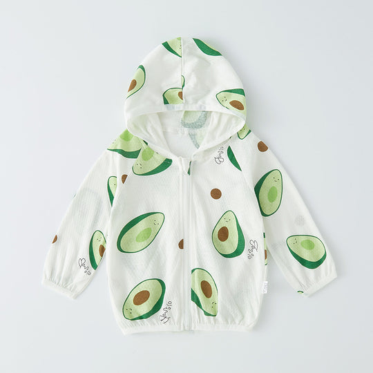 Unisex nan leichte atmungsaktive Kapuzen-Zip-Jacke aus Musselin für Babys mit Hasenmotiv R&B