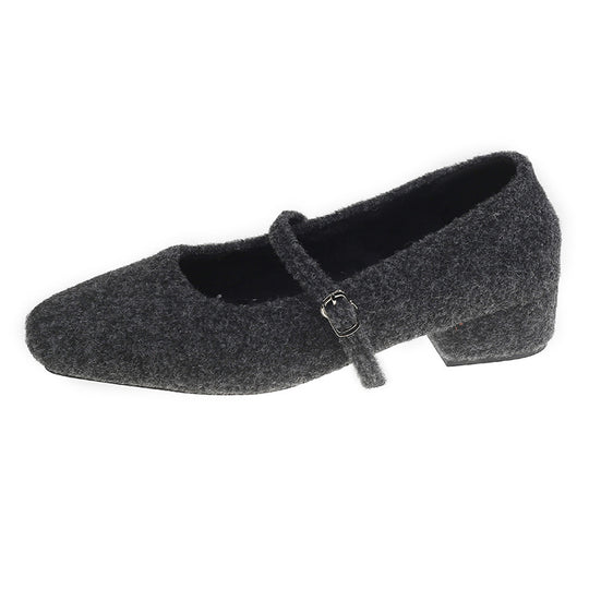 Damen elegante Ballerinas mit verstellbarem Riemen und komfortablem Fußbett R&B