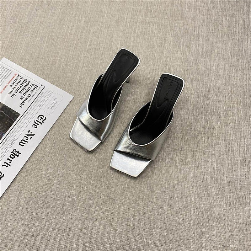 Damen elegante Mules mit geschwungenem Design R&B