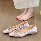 Damen Ballerina-Schuhe mit dekorativem Schleifenakzent und weicher Innensohle R&B
