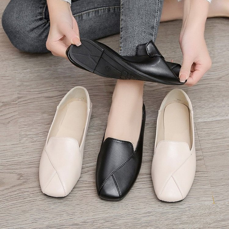 Damen elegante Mokassin-Pantoletten mit modischem Schnitt und flexiblem Fußbett R&B
