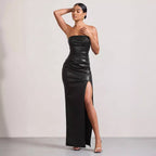Damen Elegantes und figurschmeichelndes Abendkleid mit seitlichem Schlitz R&B