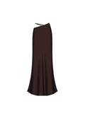 Damen Elegantes Maxikleid mit schulterfreiem Design und seidigem Finish R&B