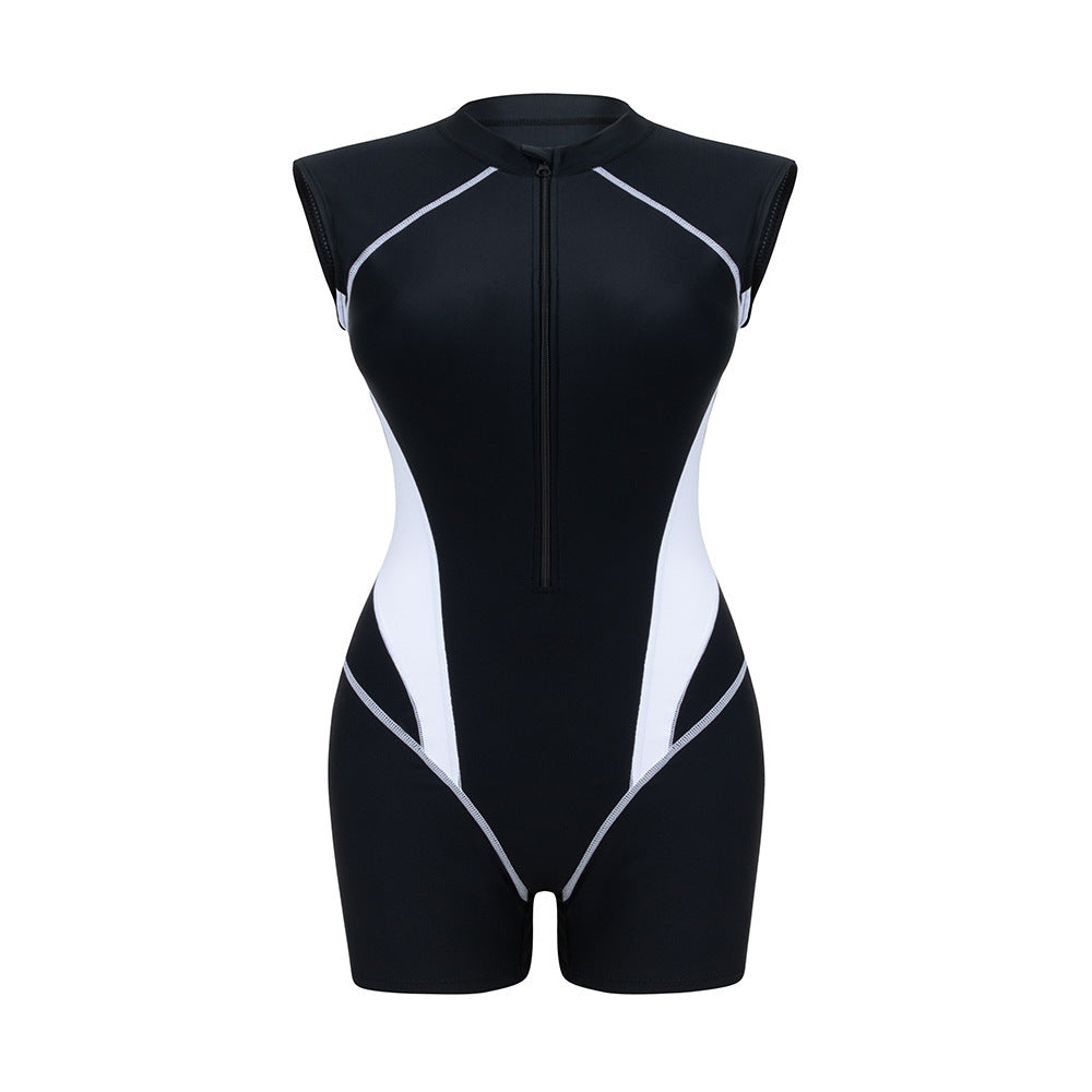Damen funktionaler Kurzarm-Schwimmanzug R&B
