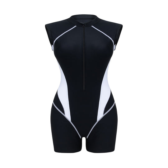 Damen funktionaler Kurzarm-Schwimmanzug R&B