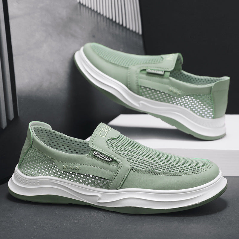 Damen Modische Slip-On Sneakers mit atmungsaktiver Oberflächenstruktur R&B