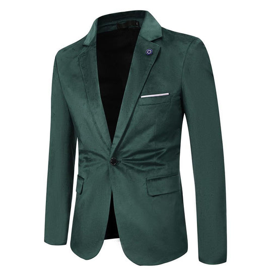 Damen eleganter samt Blazer mit slim fit R&B