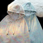 Damen Zip-Hoodie mit leicht strukturiertem Schlaufenmuster und praktischen Taschen R&B