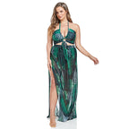 Damen Beach-Kleid mit floralem Muster und verspieltem Schnitt R&B
