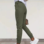 Damen bequeme Chinohose mit elastischem Bund R&B