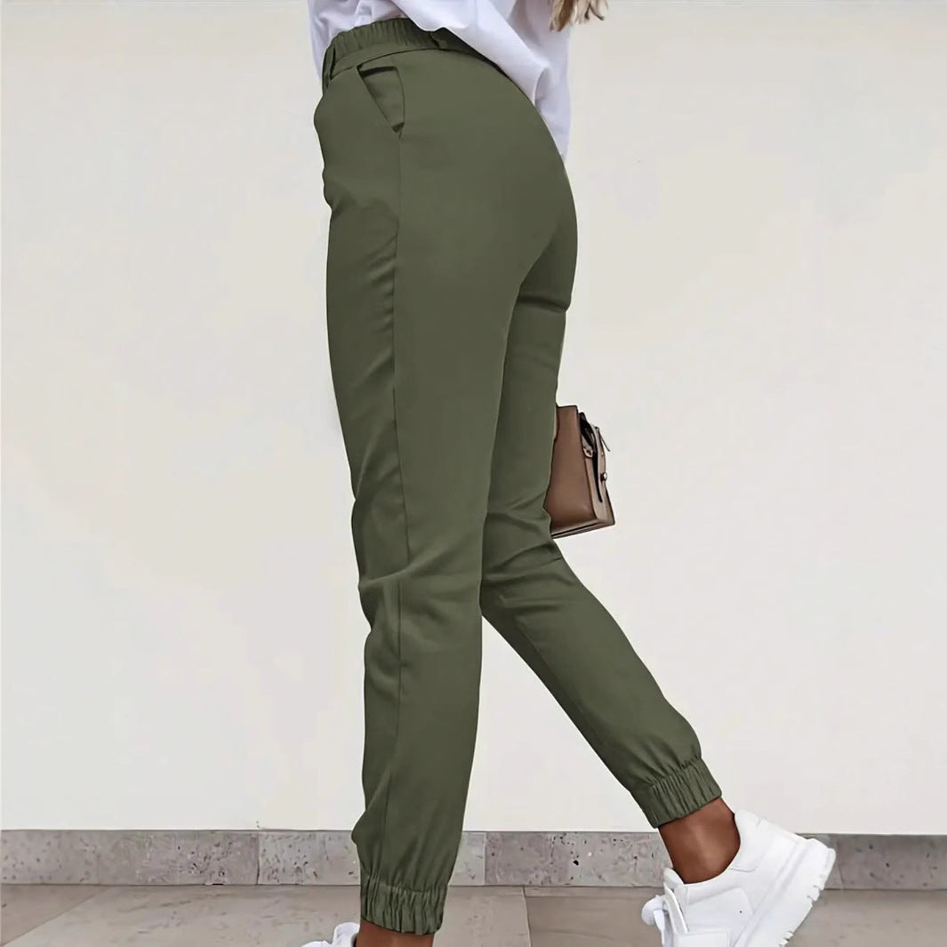 Damen bequeme Chinohose mit elastischem Bund R&B
