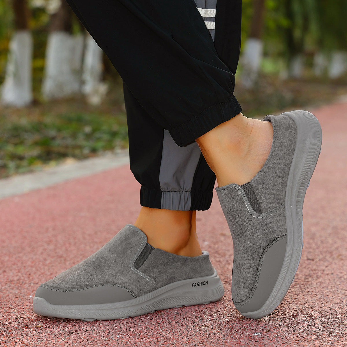 Damen Bequeme Freizeit-Slipper aus hochwertigem Velours R&B
