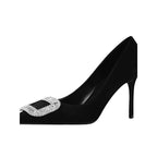 Damen elegante spitze Pumps mit glitzernden Strassakzenten R&B