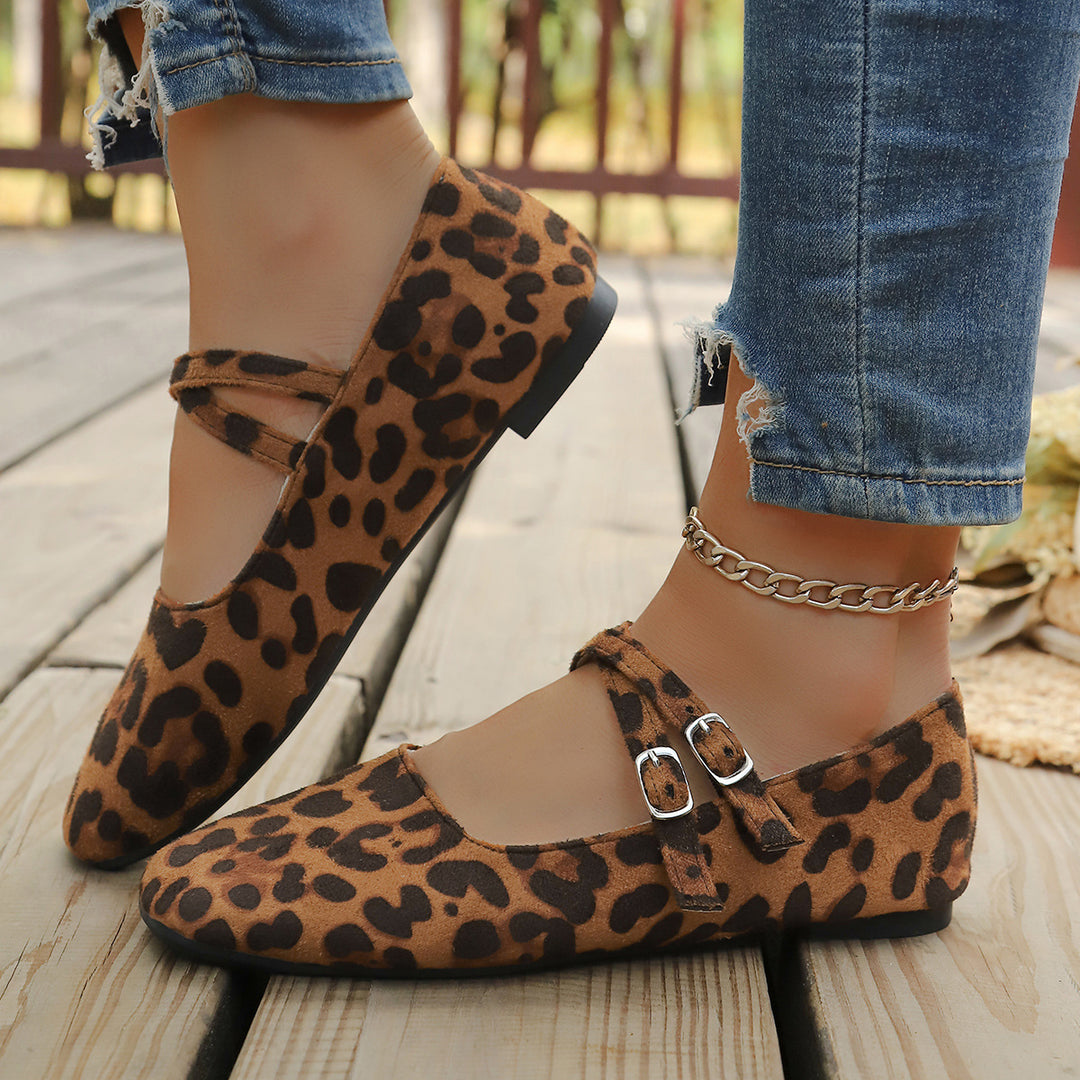 Damen Ballerinas mit Knotenriemen und weichem Obermaterial R&B