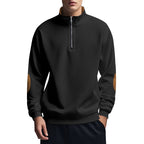 Herren Sweatshirt mit hochwertigem Stehkragen und eleganten akzenten R&B