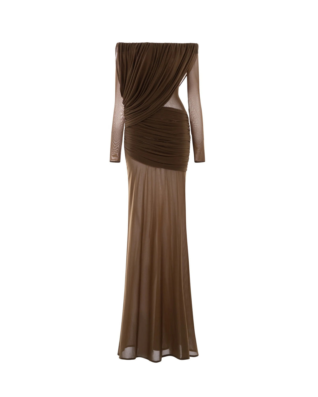 Damen elegantes Kleid mit asymmetrischer Drapierung R&B