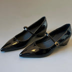 Damen elegante Pumps mit verstellbarem Riemen und spitzem Zehenbereich R&B