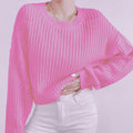 Damen Grobstrickpullover mit lässigem Schnitt und überschnittenen Schultern