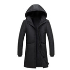 Damen lange Steppjacke mit großzügiger Kapuze und praktischen Taschen R&B