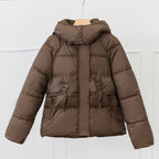Damen Ultraleichte Pufferjacke mit verstellbarem Kapuzenkragen und praktischen Reißverschlusstaschen R&B