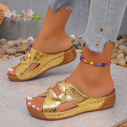 Damen Komfortable Mules mit elegantem Riemendesign R&B