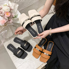 Damen Modische Slip-On Sandalen mit eleganten Riemen und schickem Design