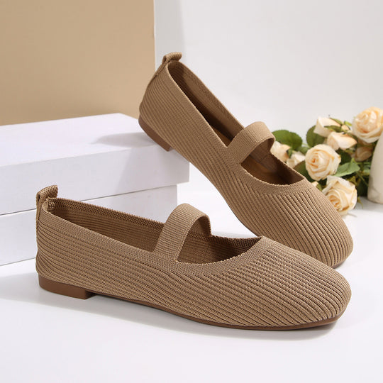 Damen Ballerinas mit Komfort-Sohle und elastischem Riemen R&B