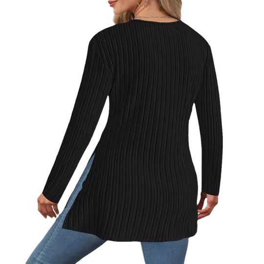 Damen Wickeloberteil mit strukturiertem Rippendesign und modernem Schnitt R&B