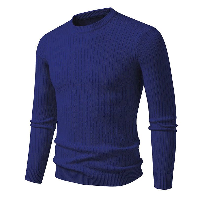 Herren Grobstrickpullover mit elegantem Zopfmuster R&B