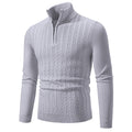 Herren eleganter Strickpullover mit hochabschließendem Reißverschluss R&B