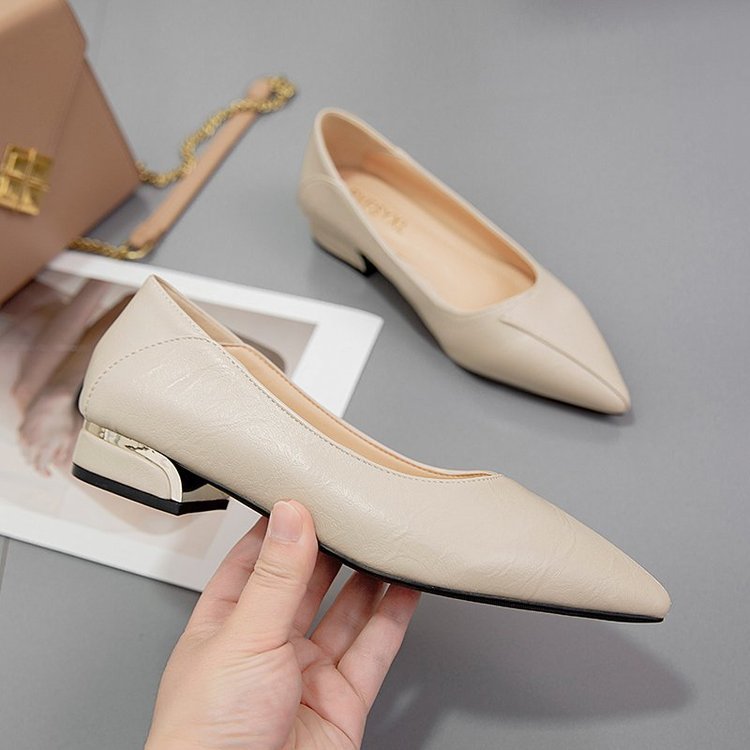 Damen Spitzen Ballerinas mit elegantem Blockabsatz R&B