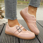 Damen Komfortable Sneakers mit doppeltem Riemenverschluss R&B
