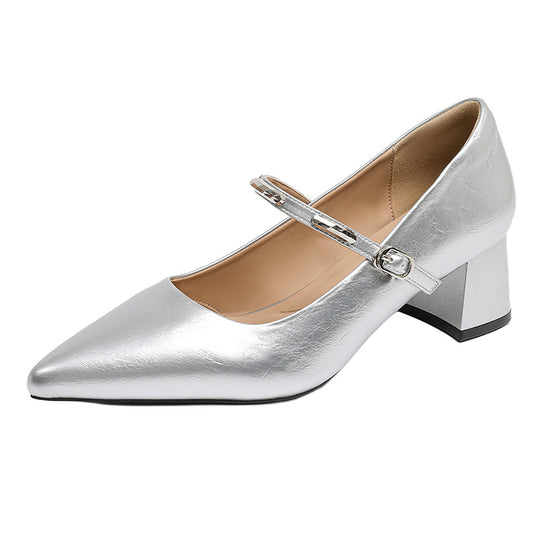 Damen Pumps mit elegantem Riemchen und komfortablem Blockabsatz R&B