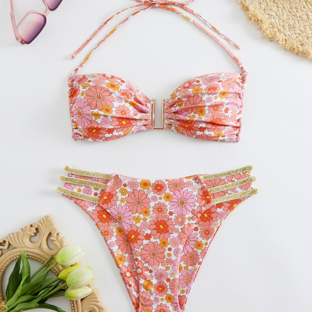 Damen Bandeau-Bikini mit verstellbaren Trägern und elegantem Schnitt R&B