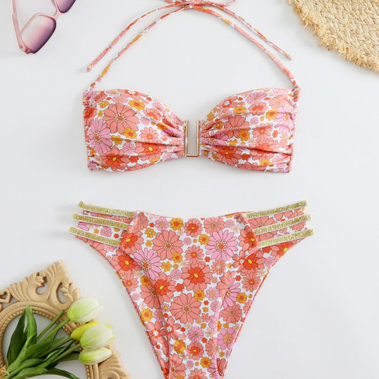 Damen Bandeau-Bikini mit verstellbaren Trägern und elegantem Schnitt R&B