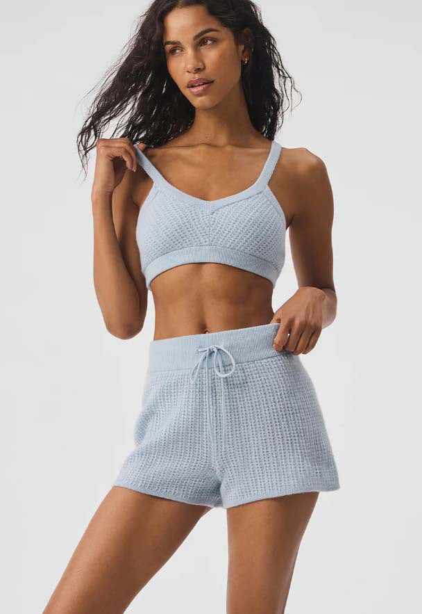 Damen lässiges Freizeit-Set aus Strukturstrick R&B