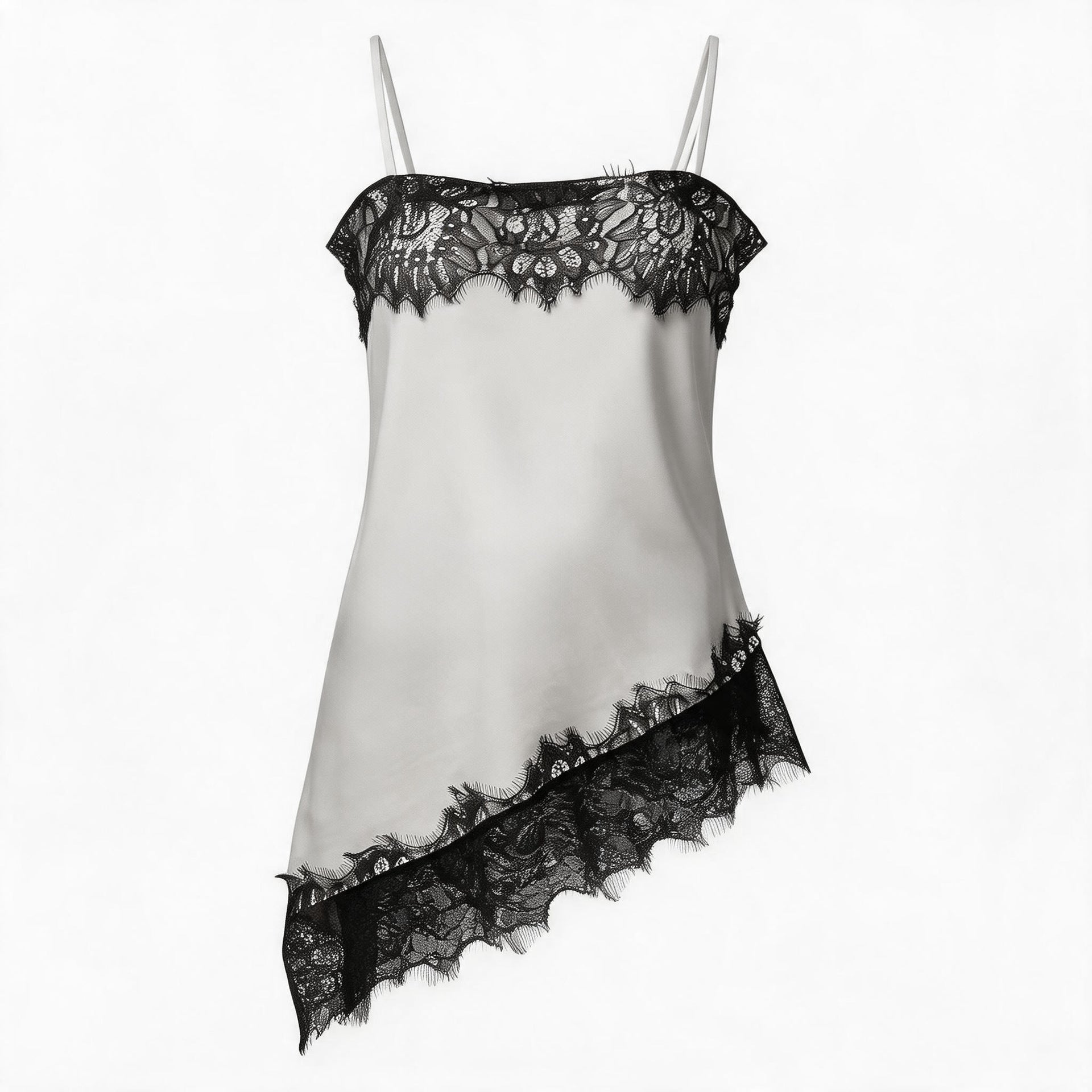 Damen Spitzen-Cami mit asymmetrischem Schnitt R&B