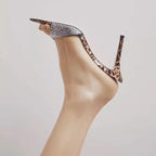 Damen elegante High Heel Sandalen mit Glitzerverzierungen R&B