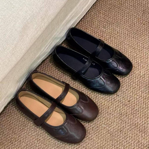 Damen Komfortable und elegante Ballerinas mit verstellbarem Riemchen R&B