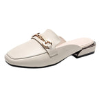 Damen Elegante Loafers mit modischem Kettenverschluss