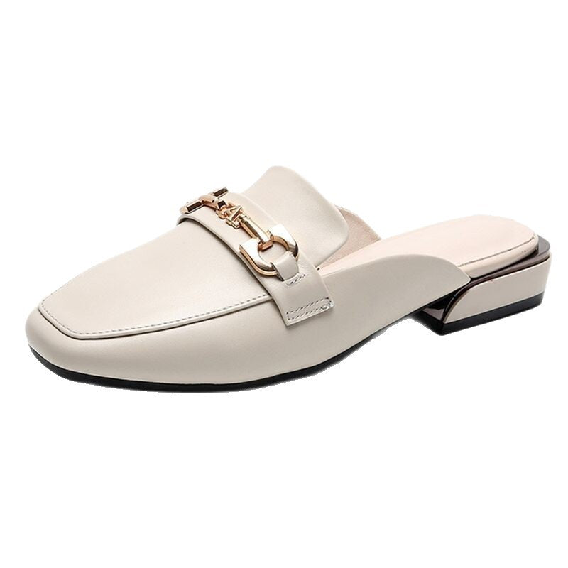 Damen Elegante Loafers mit modischem Kettenverschluss
