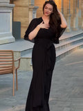 Damen Elegantes Maxikleid mit fließendem Schnitt und raffinierten ärmellosen Akzenten R&B