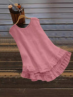 Damen Leichtes Sommerkleid aus atmungsaktivem Material mit Rüschendetails R&B