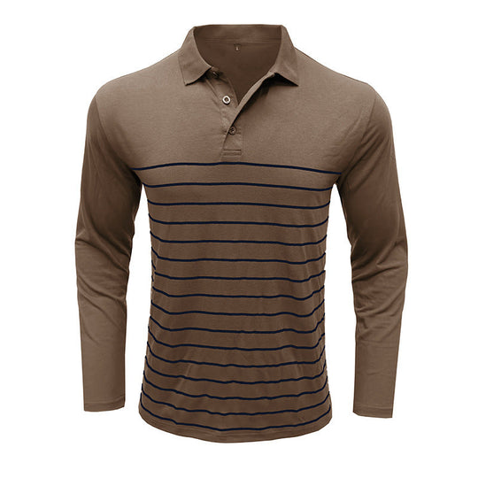 R&B | Pique Pullover Slim Passform Baumwollstrick Elegantes Streifenmuster