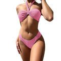 Damen Bandeau-Bikini mit herausragendem Wickeldesign und verstellbaren Trägern R&B