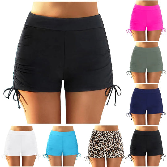 Damen sportliche Badeshorts mit verstellbarem Bund R&B