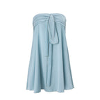 Damen Bandeau-Kleid mit verspieltem Spitzendetail und lässigem Schnitt R&B