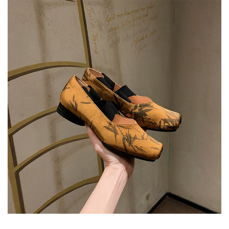Damen Komfortable Slingback Schuhe mit elegantem Musterdruck